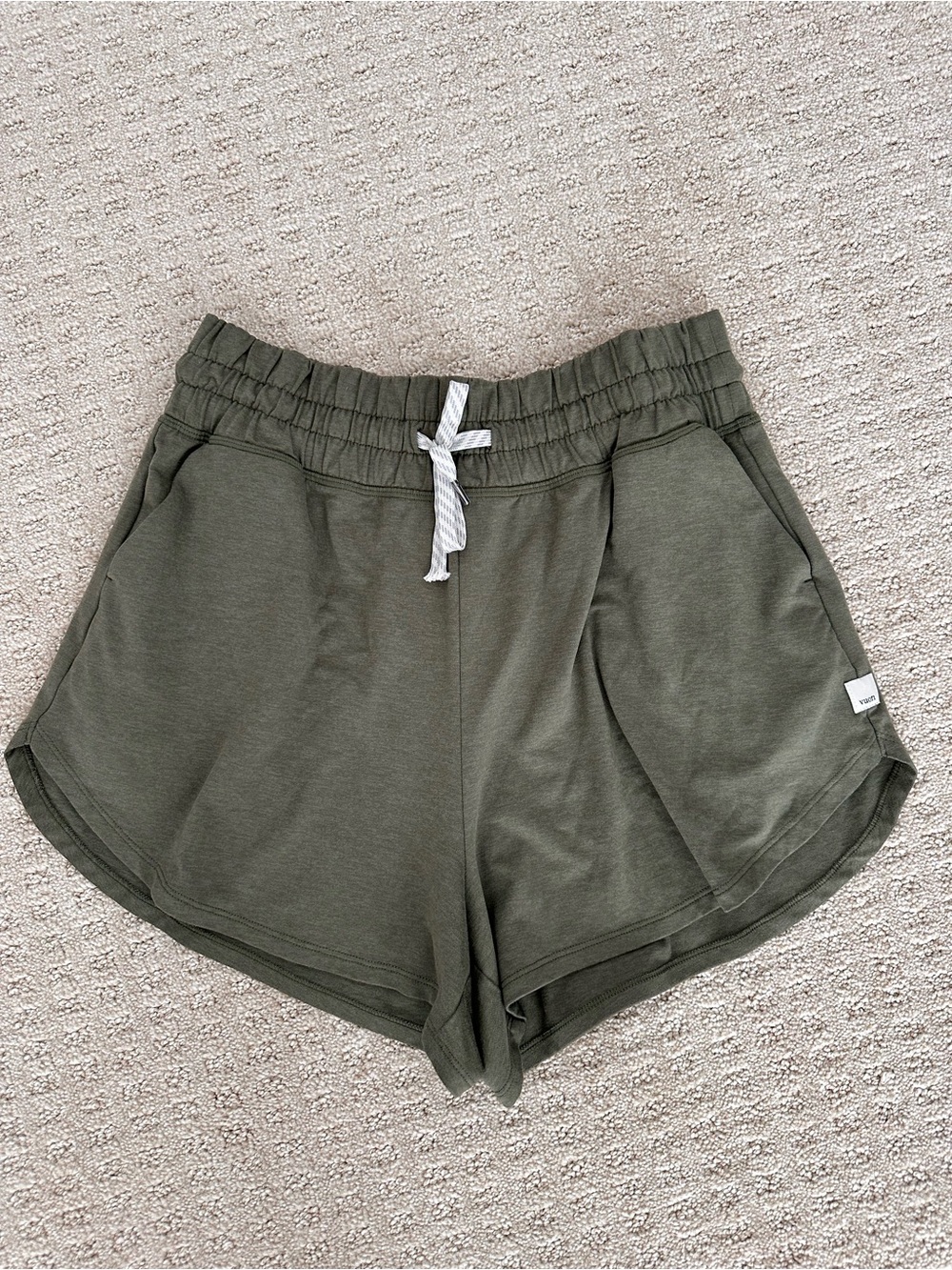 Vuori Women's Olive Green Athletic Shorts